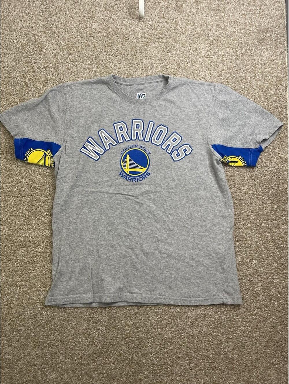 Golden State Warriors Hands High Mens Switch Hitter Short Sleeve Shirt Top L